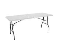 Table pliante - ORION91 - 240cm - Rectangulaire - Blanc - Pliable