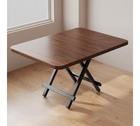 Table Pliante, Petite Table à Manger Domestique, Prête à l'emploi, Aucune Installation Requise, Adaptée Aux Restaurants, Appartements, Bureaux, Camping(Brown,100cm)