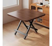 Table Pliante, Petite Table à Manger Domestique, Prête à l'emploi, Aucune Installation Requise, Adaptée Aux Restaurants, Appartements, Bureaux, Camping(Brown,80cm)