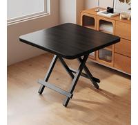 Table Pliante, Petite Table à Manger Domestique, Prête à l'emploi, Aucune Installation Requise, Adaptée Aux Restaurants, Appartements, Bureaux, Camping(Black,80cm)
