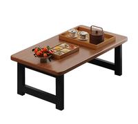 Table Pliante Polyvalente Lit Ou Repas Table Pique-Nique en Plein Air Bureau D'appoint pour Étudiants en Cité Universitaire, Plateau Portable Étudier Au Lit Ou Grignoter(BrownA,60 * 40 * 40cm)