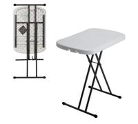 Table Pliante Polyvalente Ultra Résistante À Vie - Lifetime - 66x46x61 / 66/71 Cm - Rectangulaire - Blanc Multicolore