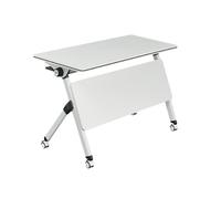 Table pliante portable avec roulettes silencieuses - Réglable pour bureau, salle de classe, séminaire