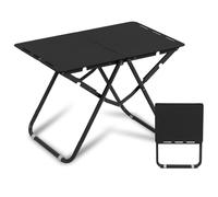 Table pliante portable en aluminium pour l'extérieur, légère, pas de montage nécessaire, idéale pour les pique-niques, barbecues, petits déjeuners et fêtes, 58 x 35 cm