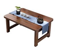 Table pliante portable pour balcon et petits espaces, table de chevet multifonction pour salle à manger, café et activités pour enfants, design compact pour petits appartements, marron, 60 x 40 x 25