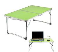 Table pliante portable pour ordinateur portable 60 x 40 cm - Support réglable et plateau de lit pour étude, écriture, petit déjeuner, regarder des films - Idéal pour les étudiants et les dortoirs