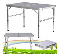Table pliante portable réglable en hauteur pour camping, jardin, barbecue, pique-nique, fête - 0,9 x 0,6 m, 2 hauteurs : 0,4 m et 0,7 m