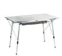 Table pliante portable - Table d'extérieur multifonction en alliage d'aluminium réglable en hauteur, robuste et stable, idéale pour le camping et le jardin (120 x 70 cm)
