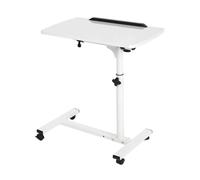 Table pliante pour ordinateur portable, support pour ordinateur portable pour lit, table de lit roulante, hauteur et largeur réglables avec roulettes verrouillables, tables de lit médicales, pour