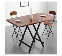 Table pliante rectangulaire portable multi-usages avec coins arrondis - Grande capacité de charge pour le camping et la maison