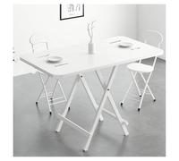 Table pliante rectangulaire portable multi-usages avec coins arrondis - Grande capacité de charge pour le camping et la maison