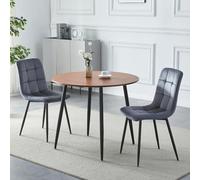 Table pliante réglable avec chaises en velours pour salle à manger et bureau