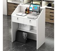 Table pliante réglable pour bureau et maison, table de salle à manger simple, bureau d'ordinateur compact, comptoir d'accueil pour bureau et magasin - Solution d'ameublement polyvalente pour