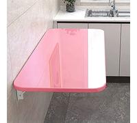 Table pliante réglable pour bureau et maison, table de salle à manger simple, table pliante murale rose avec abattants et établi flottant pour bureau à domicile et cuisine, gain de place, ta