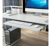 Table pliante réglable pour bureau et maison, table de salle à manger simple, tiroir coulissant ergonomique pour clavier avec rangement - Plateau sous bureau pour souris et clavier - Rallong