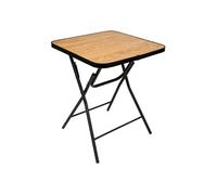 - Table pliante renforcée en bois et métal FOLDA - Beige et noir - Folda