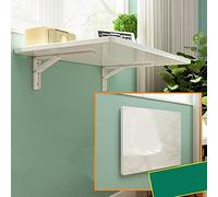 Table Pliante Robuste et réglable - Bar Mural Multifonction et établi Pliable - Étagère Blanche Gain de Place pour Cuisine/Balcon - Supports rabattables Inclus