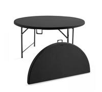 Table pliante ronde 8 personnes noire - REKKEM - Pliable - 150 cm - PEHD