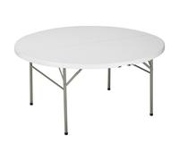 Table pliante ronde avec poignée ALIZEE L 154 x H 74 blanche