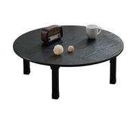 Table pliante ronde basse de style japonais pour petits espaces - Idéale pour chambre à coucher, baie vitrée, salon de thé, café et bureau à manger - Table Kang compacte pour les maisons confortables