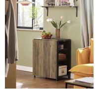 Table Pliante SoBuy avec 2 Abattants et 3 Étagères de Rangement Économie d'Espace 180x60x77cm, Pliable Idéale Cuisine/Salle à