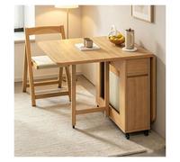Table Pliante, Table À Manger Extensible, Tiroirs De Rangement Et roulettes Verrouillables, Tables De Cuisine 4 Personnes, pour Une Cuisine Compacte