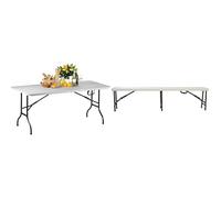Table Pliante/Table de Buffet Party 182 + 2 bancs pliants/bancs de fête Siesta Set