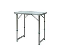 Outsunny Table de camping pliable portable hauteur réglable table reception pique-nique buffet aluminium MDF 60 x 45 x 64 cm blanc