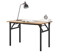 Table Pliante de Salle à Manger 120 x 60 cm à Hauteur Réglable pour 4 Personnes Hêtre Noir [neu.haus]