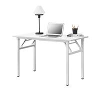 Table Pliante de Salle à Manger 120 x 60 cm à Hauteur Réglable pour 4 Personnes Blanc [neu.haus]