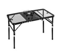 Table pliante, table pliante | Tables de fête - Table de barbecue portable d'extérieur - Table de barbecue réglable en hauteur - Four à pizza - Table de préparation pour barbecue avec sac de cuisson