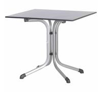 Table Pliante Vivodur 80x80 CM Graphite Cadre en Acier Table Schieferoptik Neuf