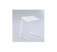 Table portable pliante - Valet - Blanc - Plateau inclinable - Hauteur réglable - Léger
