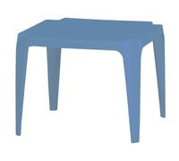 Table pour Enfants, 50x50 CM, Bleu Clair Plastique Petit Empilable Extérieur