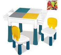 Table pour enfants avec 2 chaises Table de jeu Chaises Set pour enfants à partir de 3 ans avec boîte de rangement et hauteur réglable Multifonctionnel double face - Type B CEEDIR