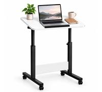Table pour laptop, pupitre d'appoint réglable en hauteur, roulettes