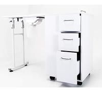 Table pour ongles manucure 3 tiroirs pliable gain de place avec aspirateur électrique nail set reconstruction table professionnelle complète Senza Plexiglass