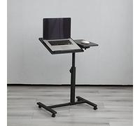 Table pour Ordinateur Portable Hauteur réglable roulettes Support Pliable H x l x P: 60 * 34.5 * 58-90cm,Table pour Ordinateur Table Hauteur Bois, Bureau (60 * 34.5 * 58/90cm - Noir)