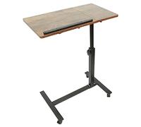 Table pour Ordinateur-Table pour Ordinateur Table Hauteur Bois, Bureau Portable Hauteur réglable roulettes Support Pliable H x l x P: 60 * 34.5 * 58-90cm (Marron)