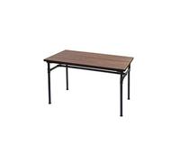 Table pour salle à manger HWC-H10b, bar, gastronomie, bois d'orme, standards MVG, noir-marron 120x70 cm