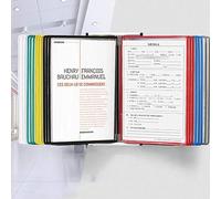 Table Pupitre Métallique De Table - Mural Pour Documents Métal, 20 Pochettes De Présentation, Format Lettre, Pour Consultation Et Présentation Documents A4