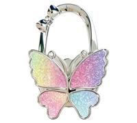 Table Purse Hanger, Foldable Handbag Hook, Butterfly Desk Rack Organizer, P