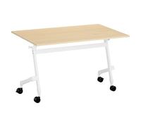 Table rabattable L 120 x P 70 cm hêtre Bruneau Practika Plus pieds blanc - - Bruneau