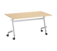 Table rabattable L 140 x P 70 cm hêtre Bruneau Practika Plus pieds aluminium - - Bruneau
