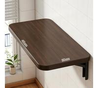 Table Rabattable Multifonctionnelle, Tablette Chevet à Suspendre, 15-30kg | Bureau D'ordinateur, Installation par perçage pour Mur de Bureau, Cuisine, Salle à Manger(Walnut,40X30CM)