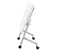 Table rabattable plateau hêtre L 120 x P 70 cm - Galice Plus - piétement aluminium