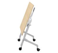 Table rabattable plateau hêtre L 120 x P 70 cm - Galice Plus - piétement aluminium