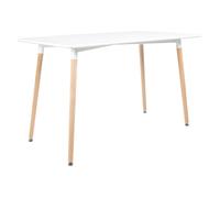 Table Rectangulaire 120 × 70cm Blanche Pia Blanc