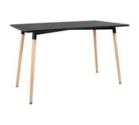 Happy Garden Table de salle à manger PIA rectangulaire 120x70 cm style scandinave 4 personnes Noire