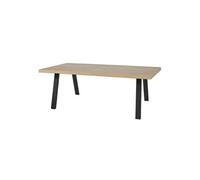 Table Rectangulaire 170cm Aspect Bois Piètement A Métal Noir - CANYON -